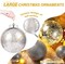 Christmas Ball Ornaments Silver Giant Shatterproof Christmas OrnamentsMercury Ball Christmas Tree Ornaments for Holiday Party(Silver, 6.0" (2pcs))